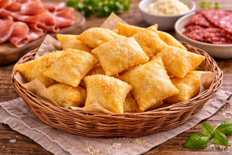 gnocco fritto in a basket