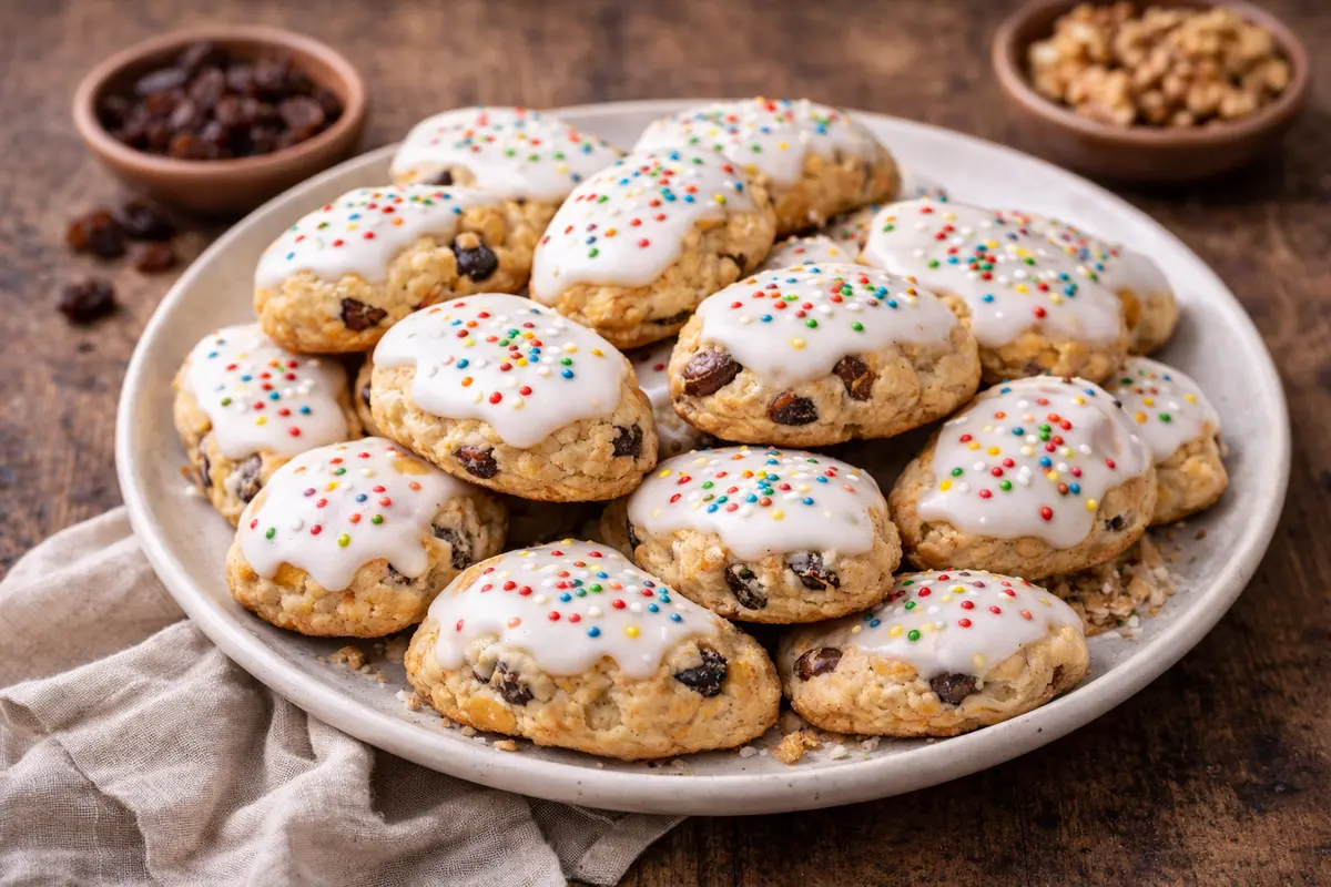 Sardinian Papassini (Raisin and Walnut Biscuits)