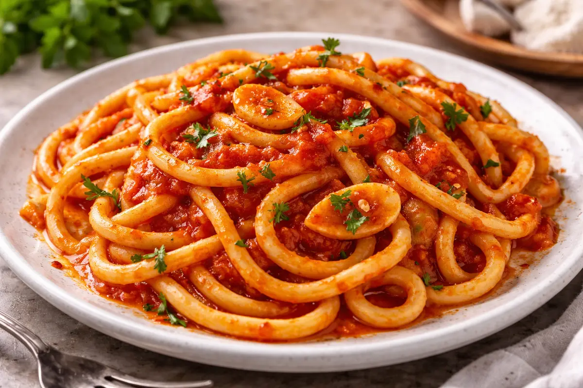 pasta with garlic and tomato