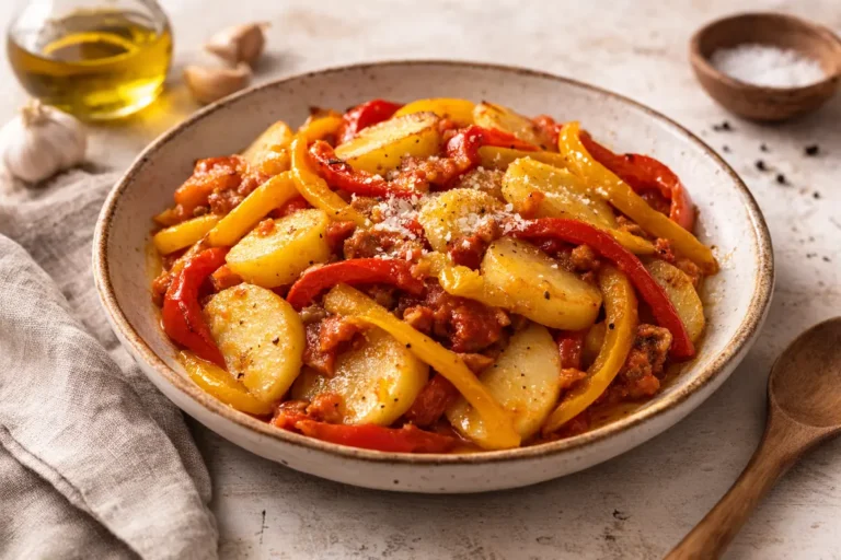 Potatoes and pepper , calabrian recipe