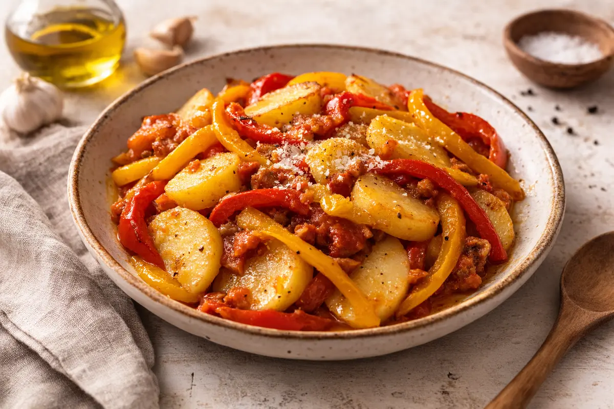 Potatoes and pepper , calabrian recipe