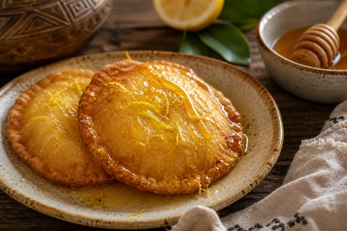 Seadas sarde fried Sardinian cheese pastries drizzled with honey