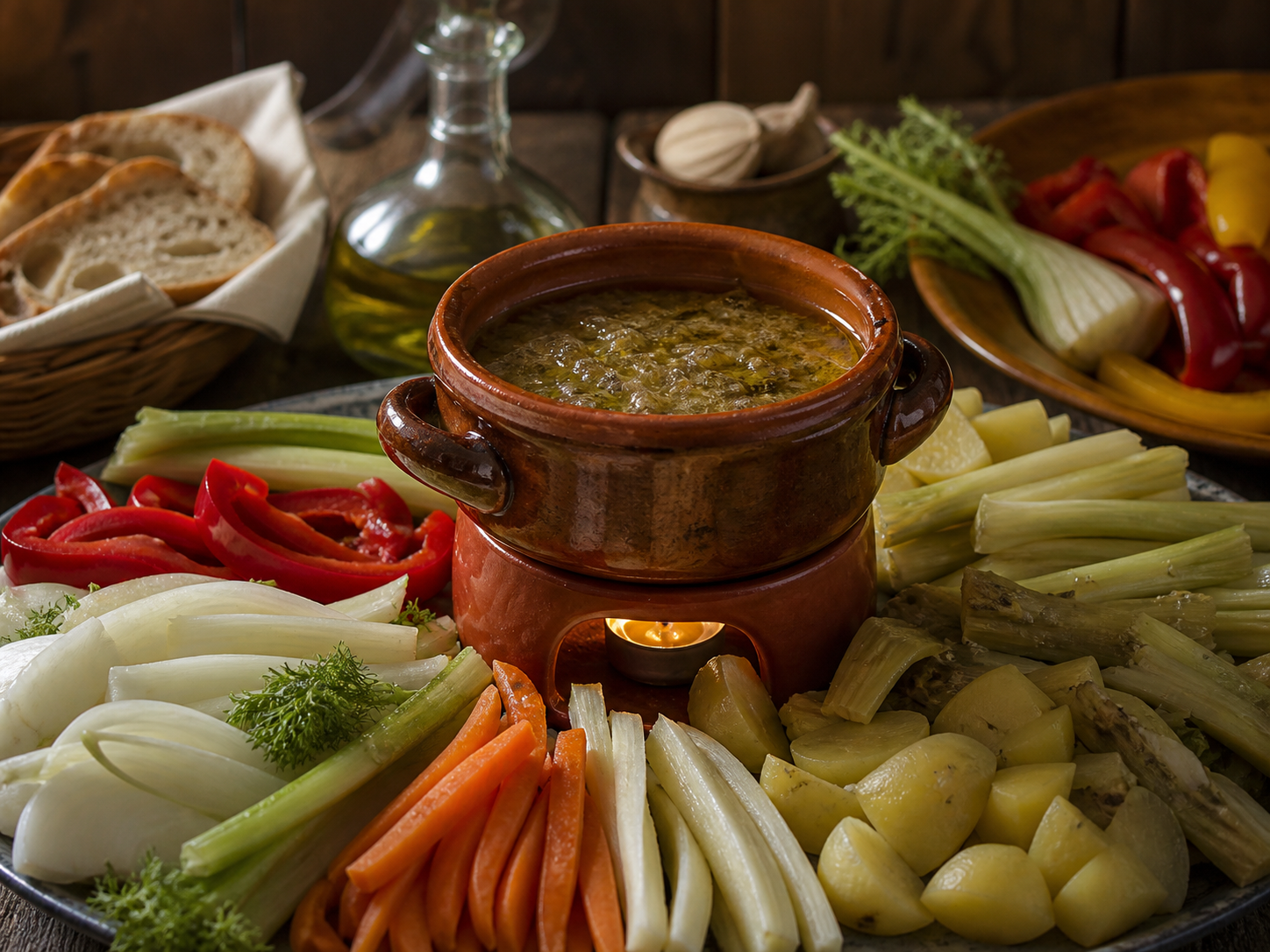 Bagna Cauda: Piedmont Warm Anchovy and Garlic Dip - True Italian Table
