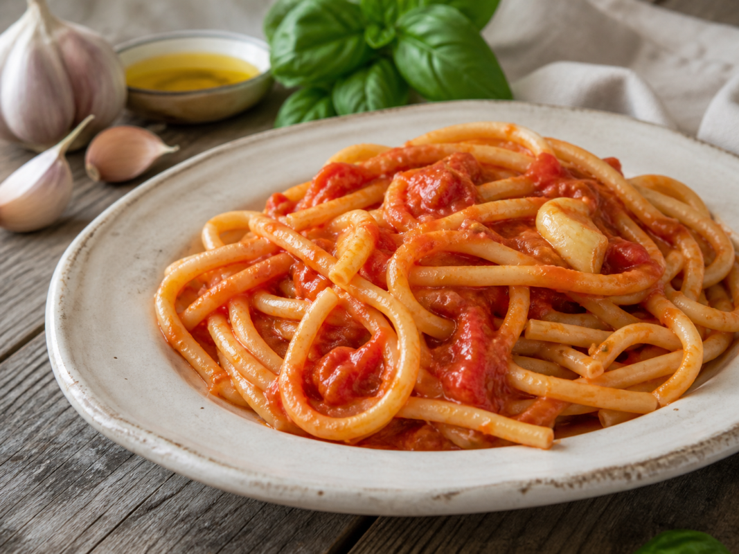 Pici all'Aglione: Tuscan Garlic Tomato Pasta - True Italian Table